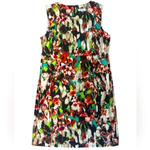Calvin Klein multicolor sleeveless sheath dress size 16 career business